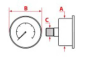 Preview: Manometer ø39 mm 0÷3 bar