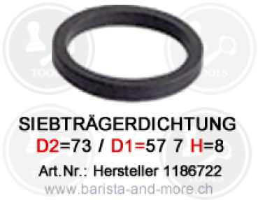 GALATEA DOMUS BEZZERA SIEBTRÄGER DICHTUNG ø 73x57x8 mm GALATEA GIULIA UNICA