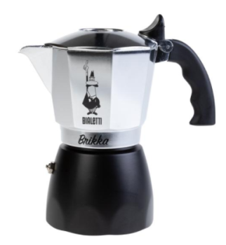 Bialetti Espressokanne New Brikka, Silber [2 Tassen]