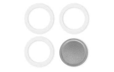 Bialetti Dichtungsring & Filterplatte zu Bialetti Moka, 2 Tassen