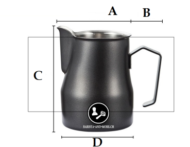 Milch Kännchen MJ-8 350ml schwarz [Milk Jug / Milk Pitcher]