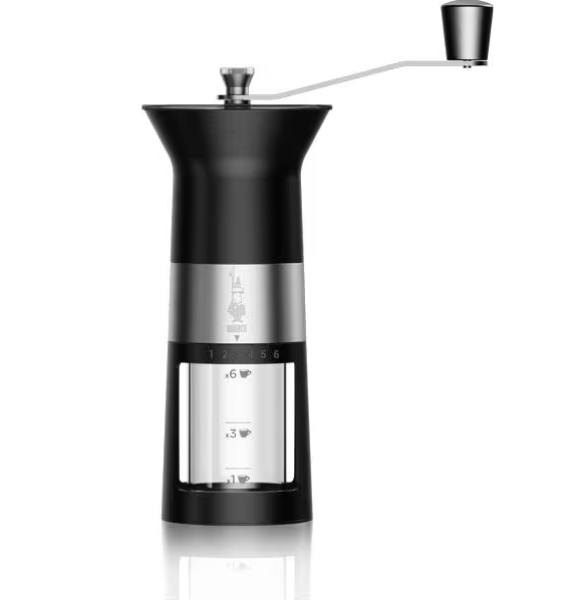 Bialetti Kaffeemühle Premium Schwarz/Silber