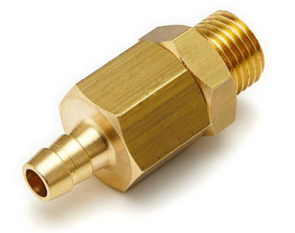 Entlüftungsventil für Erhitzer  (Vakuum-Ventil) ø 1/4"M mit 8 mm Schlauchanschluss