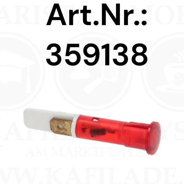 Signallampe rot 10mm 230 V, Flachstecker 6.3mm
