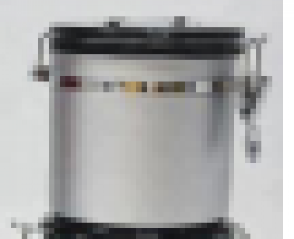 Kaffeedose mit Entlüftungsventil (chrom/silber mit schwarzem Deckel)