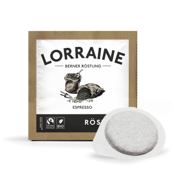 Rösterei Lorraine "Bio & Fairtrade" - 20 x 7g E.S.E. Pads (Einzelverpackt)